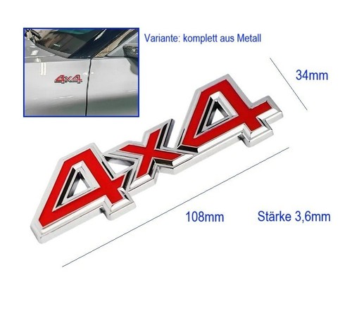 Metall 4x4 schriftzug - 3d,