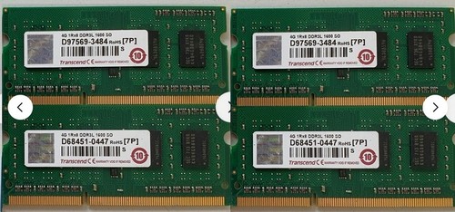 4gb ram ddr3l 1600 - 4x,